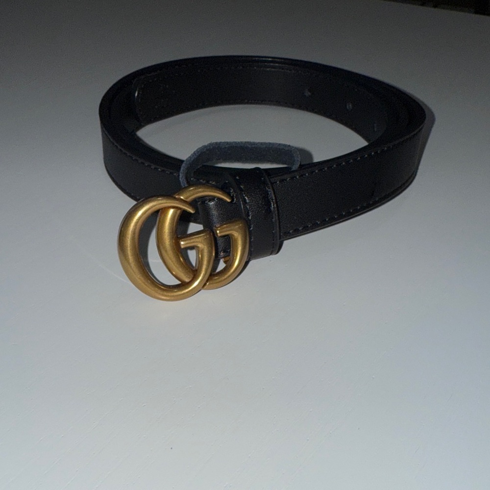 Gucci Black and Gold Women's Belt